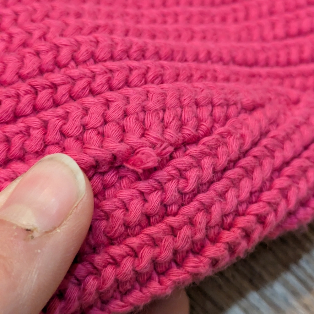 For Days Re-New Organic Cotton Knit Pink Striped Cropped Turtleneck Sweater M - Picture 12 of 15